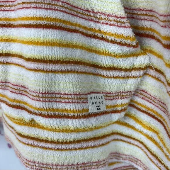 Billabong sweater zip up towel terry cloth beach Multicolor Striped Sweater - Picture 4 of 8